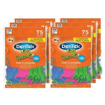 DenTek 패밀리 스마일 팩 일회용 치실 150개입 & 치간 칫솔 32개입, 75 Count (Pack of 6)