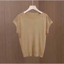 여성 반팔 니트티 무지 심플 오버핏 얇은 여자 반소매 티셔츠 short sleeved knit shirt XK0167