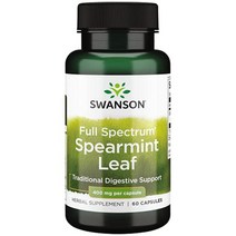 스완슨 스피어민트 리프 400mg 60정 Swanson Spearmint Leaf