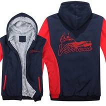 바이크의류 오토바이자켓 스즈키자켓 바이크 오토바이 V-Strom Hoodies 남자 패션 코트 풀 오버 양털 라이, 14 as picture