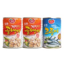 동원 골뱅이 통조림 400g x 2p + 동원 고등어 통조림 400g, 1세트