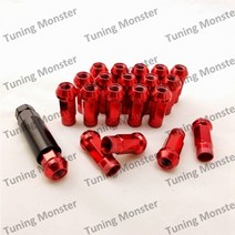 튜익스휠너트 자동차휠너트 튜닝 몬스터 20 pcs muteki sr48 스틸 휠 러그, 빨간색, m12x1.5
