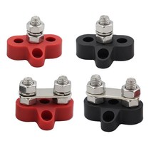 피트인 자동차 배터리 터미널 단자 접지 브라켓 밧데리 브릿지 연결 분배기, (10번)2볼트M8(-)