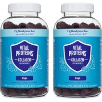 Vital Proteins 콜라겐 2.5g 젤리 120구미 2통 세트, 120 Count (Pack of 2)
