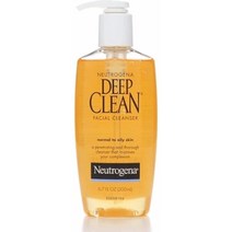 Neutrogena 딥 클린 데일리 페이셜 클렌저 베타 하이드록시산 함유 일반 피부부터 지성 피부용 알코올 프리 오일 프리 및 논코메도제닉 199.9ml(6.7온스) (2