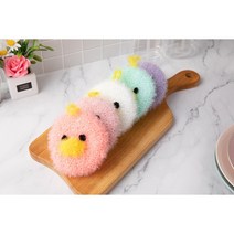 [5+1] 휘연공방 핸드메이드 두겹 아기동물 펭덕이 수세미 단품 사은품 개별포장 빠른배송, 연연보라