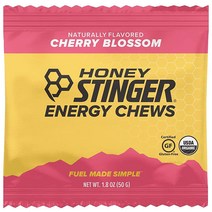 Honey Stinger 유기농 에너지 껌 벚꽃 51g(1.8온스) (12개 팩)