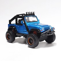 마이스토 4x4 레벨스 다이캐스트 키덜트 자동차장난감 미니카 도어열림 프리휠, 지프 랭글러 루비콘 블루