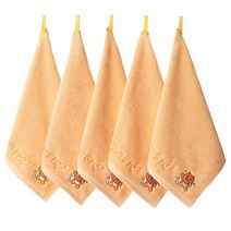 [무료자수] 카카오프렌즈 해피 고리수건 5장 이름인쇄 핸드타월 스위트몬스터 핸드타올, 5개, 라이언