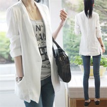 봄가을 여성 정장자켓 긴팔 수트 데일리 점퍼 린넨 빅사이즈