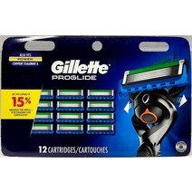 질레트 퓨전 프로글라이드 남성용 면도날 리필 카트리지 12개 최고의
