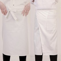 베리안 롱 랩 허리앞치마 바리스타 카페 쉐프 앞치마, 오프화이트, 1장