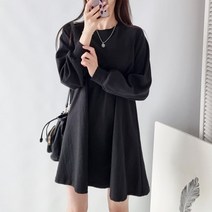 퍼니걸스 6174 라운드 무지 플레어 미니 원피스 여성의류