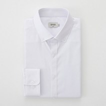 에스티코 화이트 슬림핏 버튼다운 카라 에센셜 셔츠_SDSTZ14SSW