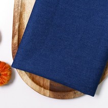자투리 대폭 10수 워싱 데님 블루블루