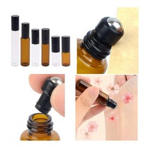 롤러볼 향수공병 갈색 - 10ML 휴대용공병 아로마오일공병, 투명 - 10ml