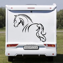 캠핑스티커 캐리어스티커 방수 여행 캠퍼 대형 말 트럭 자동차 스티커 데칼 Auot 캠핑 Rv 모터홈 캐러밴 앞 유리 비닐 장식, Black+56cmwidex48cmhigh