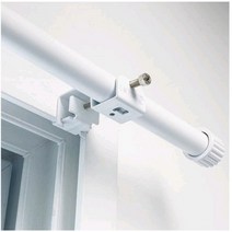 안뚫어고리 못없이 설치하자 커튼봉 브라켓 + 6자 커튼봉, 화이트ver1+6자커튼봉