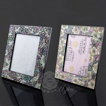 [바보사랑] H.jin 자개 나전칠기 사진 액자 (학 꽃), 옵션:B.꽃