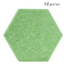 흡음재 방음 음향 패널 12 Pcs 벽 스티커 홈 스튜디오 소음 절연 데코 문침실 액세서리, CHINA, 26-Autumn green, 1.2cm High density + Large hex