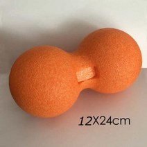 땅콩볼 마사지볼 피트니스 땅콩 운동 라크로스 깊은 조직 트리거 포인트 myofascial 릴리스 발, 오렌지 24x12cm, orange 24x12cm