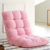 블루밍홈 신파스텔초콜렛 1인용 접이식 거실 좌식의자, 라이트핑크