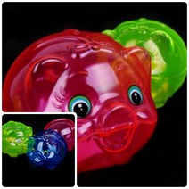 위월천 훼미리 돼지 저금통 소형 3개입 투명돼지저금통 투명저금통 은행저금통