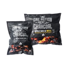 원터치 점화 프리미엄 천연숯 1KG 1.9KG 캠핑 바베큐 구이