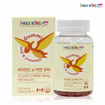 키 즈 성장 건강 하게 크는 유아 어린이 성장기 초등학생 키즈 아이 아기 영양제 맛있는 4가지맛 비타민C 아연 꾸미 60정, 비타민C&아연 60정 1통