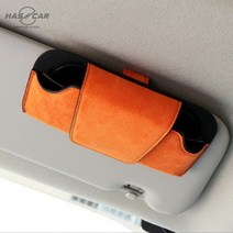 해시카 차량용 선글라스 케이스 알칸타라 고급 신차 선물 자동차 악세사리 용품, 블랙