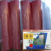 PVC지관 두겹 제전정전기방지 롤비닐 0.08Tx1.8x90m, 분홍색