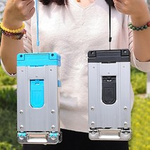 달비슬 초소형 차박 캠핑용 핸드카트(미니 운반 구르마 캐리어 손수레 접이식카트 다용도 확장형), 2.카트+케이스, 2.블루