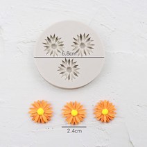 미니 몰드 DIY 베이킹 케이크 장식 데이지 꽃 실리콘 초콜릿, D