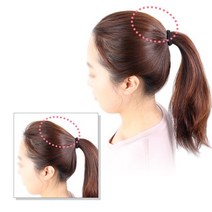 픽앤웨어 여성 볼륨업 옆머리 정수리 볼륨 롱롱헤어뽕 긴머리가발 36cm, 내츄럴브라운