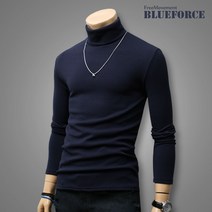 블루포스 폴라티 목티 터틀루렌(JJPTM5) 남자 기모 터틀넥 티셔츠 무지 목폴라 남녀공용 커플룩 빅사이즈 단체티 겨울 티셔츠