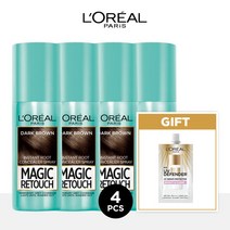 (현대Hmall) H몰기획 로레알파리 매직 리터치 4개 (색상선택)+디펜더 브라이트클리어 5.5ml, 다크브라운*4개, 다크브라운*4개