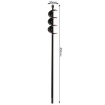 항타 드릴 비트 블랙 홈 마당 정원 꽃 식물 농장 심기 오거 파는 트위스트 나선형 파기 구멍 도구, 04 50mm 450mm