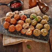 [압구정 메이드] 아란치니 3종과 토마토 소스, 4) 머쉬룸+바질페스토 아란치니 20알 / 2인분