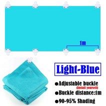 시스템파고라 HDPE 햇빛 가리개 그물 발코니 테라스 개인 정보 보호 울타리 화면 안뜰 페르골라 태양 캐노, 07 Light-Blue_27 2x5m