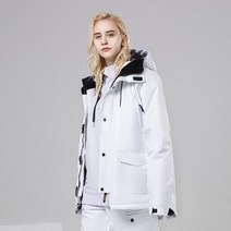 통기성 남성 여성 스키 재킷 스키 바지 겨울 따뜻한 방풍 방수 야외 스포츠 스노우모빌 스노우보드 스키 코트 바지, white jacket only+L