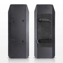 호신용방패 진압방패 폭동 전경 경찰 휴대용 쉴드, 고정 공격 헤드 - LED 조명 포함, 1개