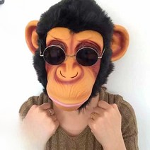 동물 마스크 얼굴 물고기 호랑이 말 머리 고릴라 가면, 귀여운 흰색 고양이 모자