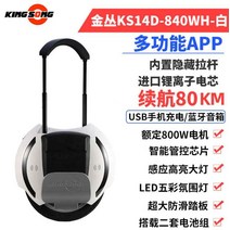 킹송 14D 외발 전동휠 전동 카트 외발휠 대리기사 출퇴근용, 화이트- KS14D / 840WH, 60V
