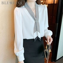 스카프진주링퍼프블라우스_BI3S1BL5041