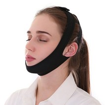 잠 잘오는 법 고치는 기구 입벌림 코골이 방지 밴드, 베이직블랙(남성용)