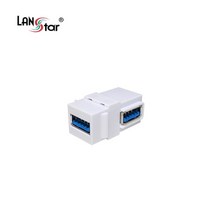 [LANstar-Plus] 랜스타 USB 키스톤 커플러 90도 꺽임 화이트 [LSP-USB3B-AFFL]