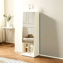 쉬몽 리프 좌식 수납 1200 화장대 화이트, 거울화장대(화이트)