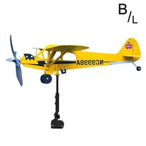 앤틱 정원 지붕 마당 야외 장식용 풍향계 yellow piper j3 cub plane, 육군 녹색