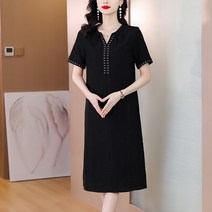 상견례옷차림 브이넥 반팔 편한 비즈 캐쥬얼 루즈핏 돌잔치 모임 빅사이즈 결혼식 예쁜 심플한