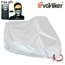 오토바이 커버 M L XL XXL XXXL XXXXL 범용 야외 Uv 프로텍터 자전거 비 방진 스쿠터 방수 15 색, 3XL for 2201-2300mm_All Silver